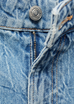 Прямые джинсы из жатой ткани