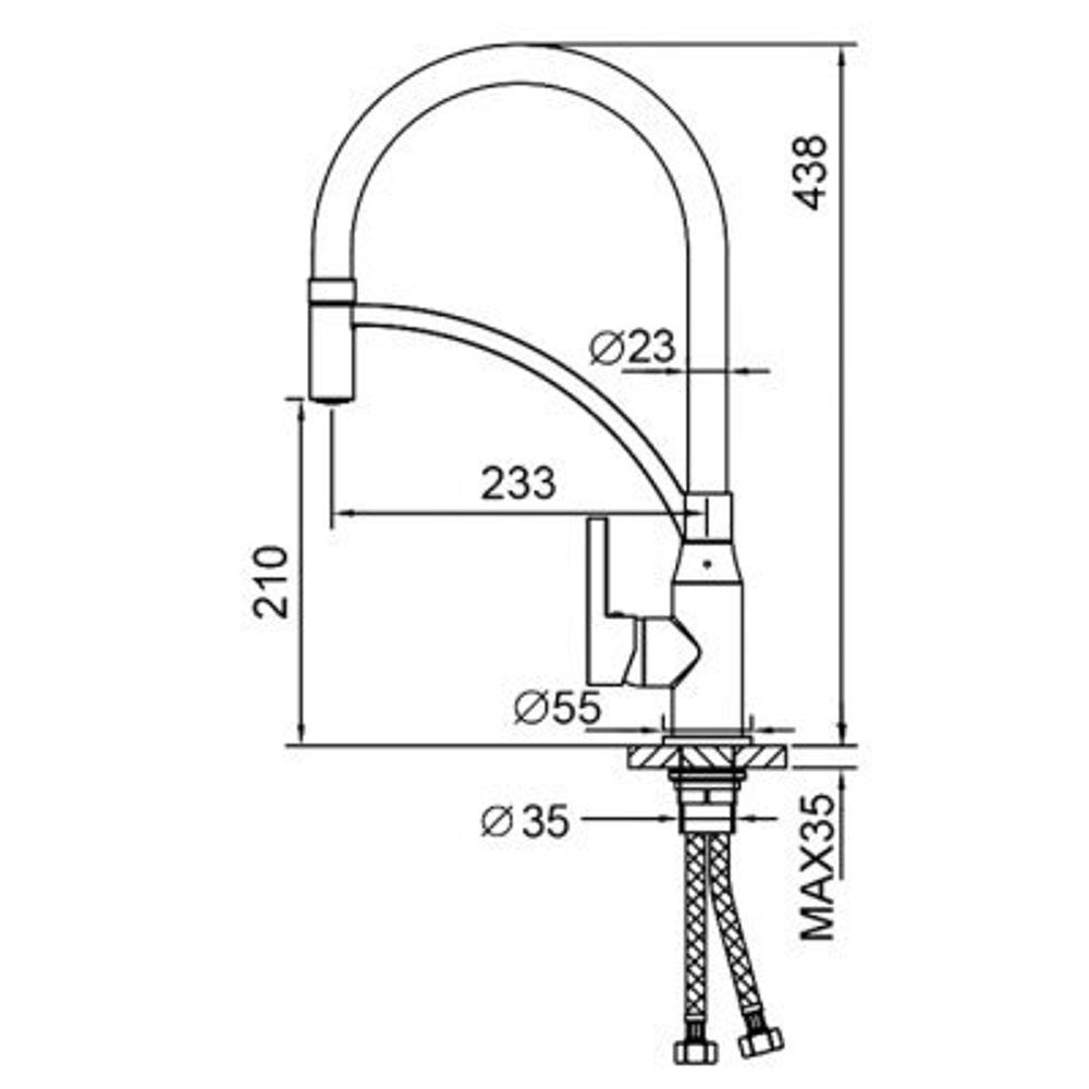 Смеситель Кухня Frap 4552-8