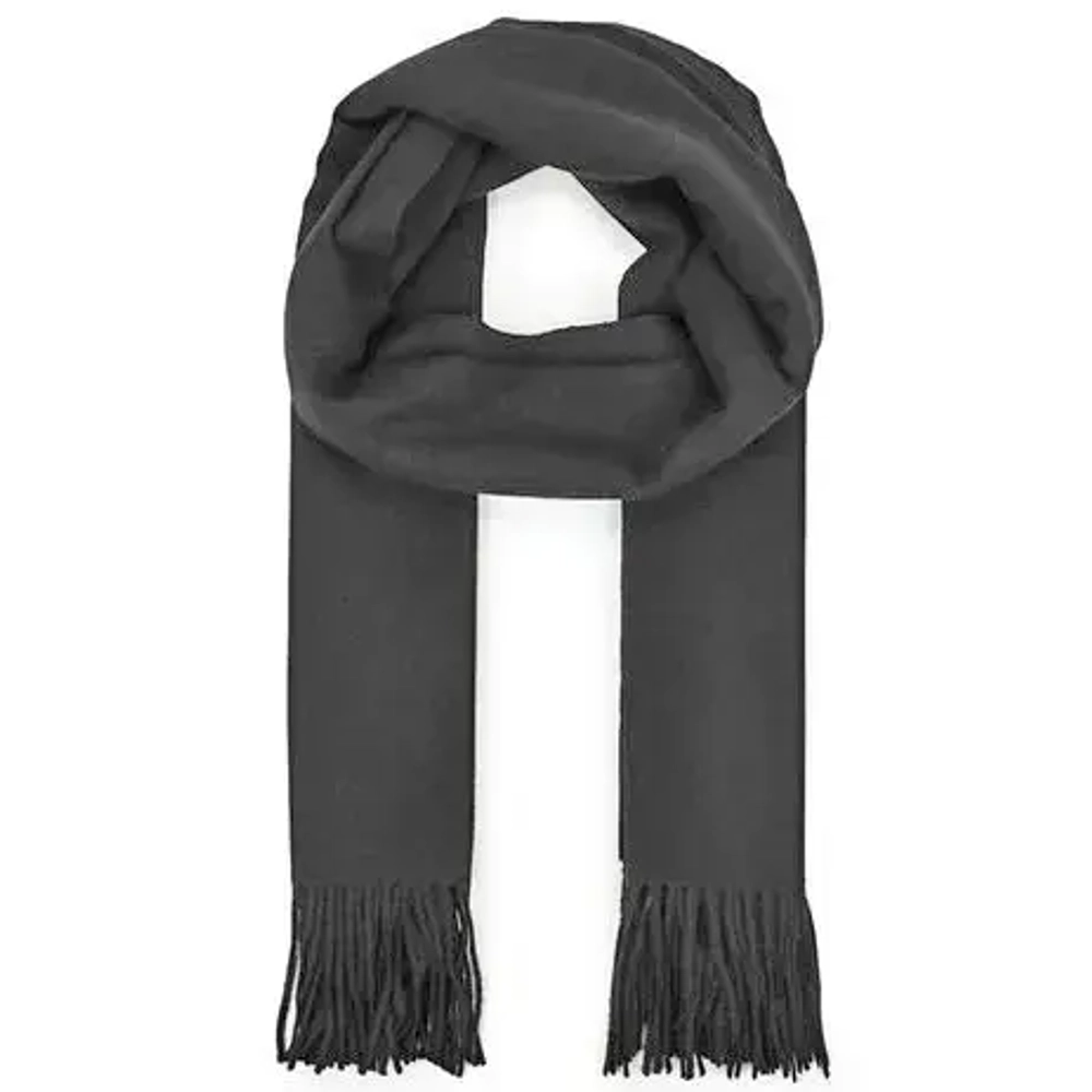 Палантин - шарф «ZIMA», однотонный, цвет черный, 180*70см (200гр)