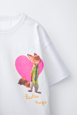 ZARA ФУТБОЛКА «ЗВЕРОПОЛИС» © DISNEY, БЕЛЫЙ