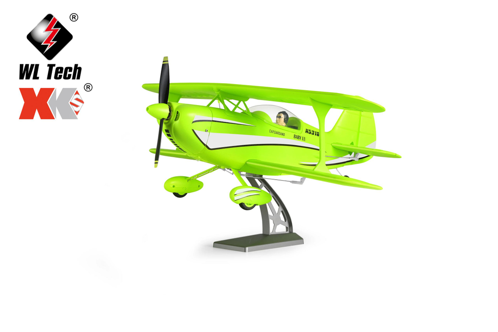 Возрастное ограничение от : 14+ Радиоуправляемый самолет Wltoys A300 XK-A310 , четырехканальный биплан, 2.4G3D6G , 6 осевой гироскоп
