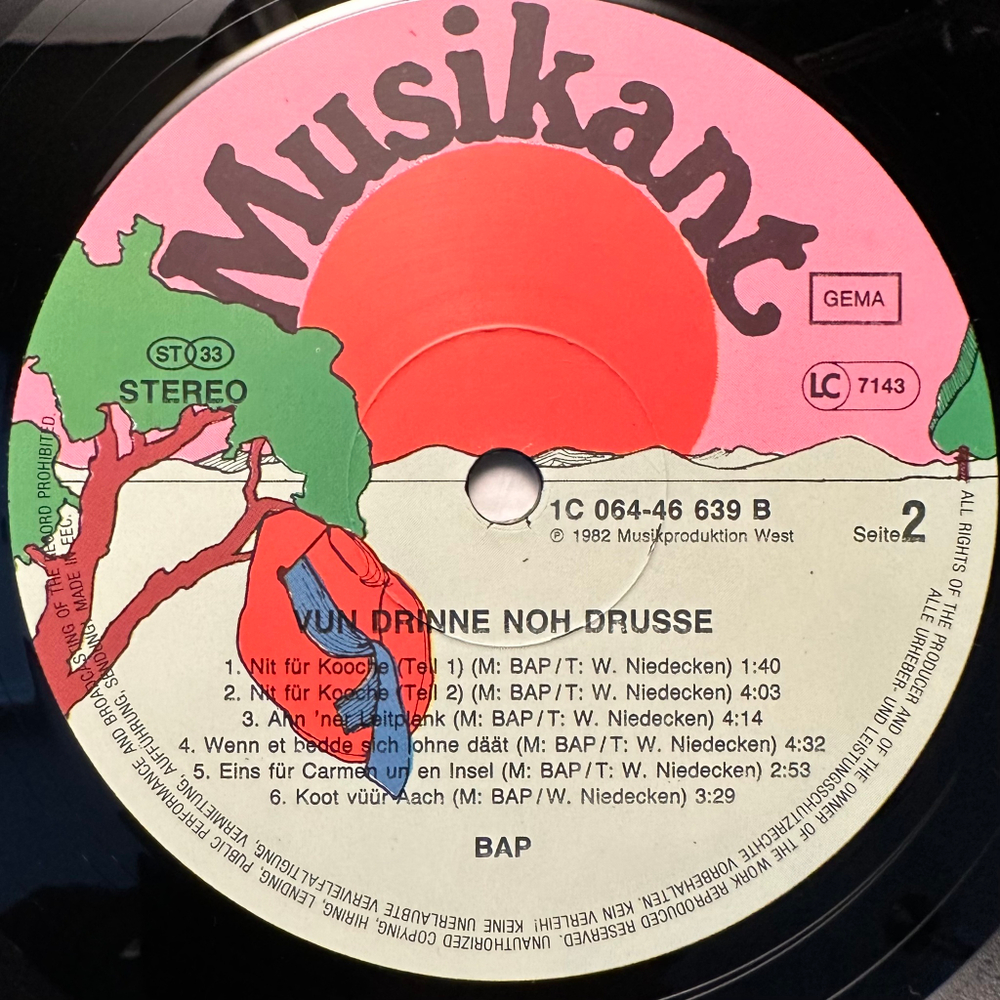 BAP - Vun Drinne Noh Drusse (Германия 1982г.)
