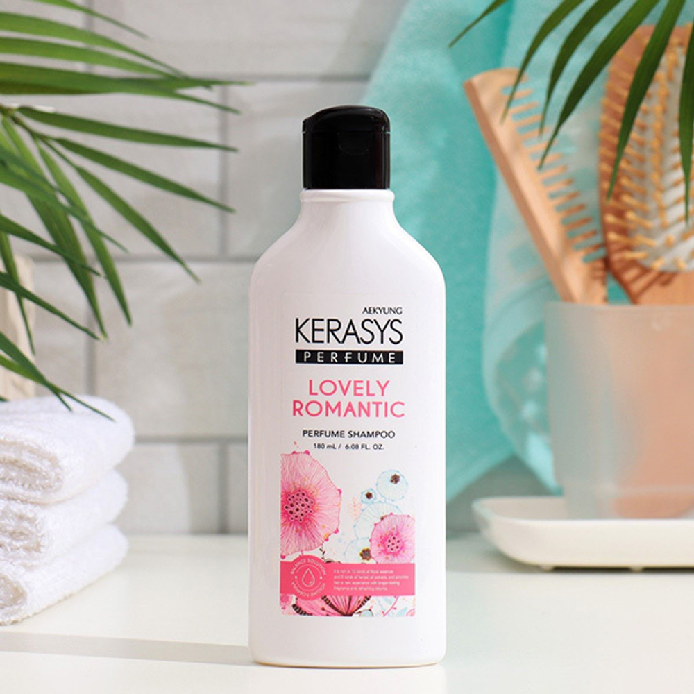 Шампунь для поврежденных волос Романтик KeraSys Lovely & Romantic Parfumed Shampoo 180мл