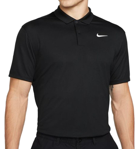 Теннисное поло Nike Court Dri-Fit Pique Polo M - black/white - Black