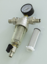 НИКЕЛЬ фильтр с манометром (СТЕКЛО) 1"  ViEiR  (8/1шт)