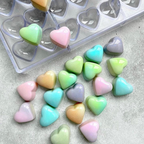 380 | Форма для шоколадных изделий &quot;Сердечко&quot; (275*175 мм)