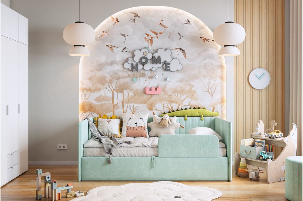 Кровать софа с подъемным механизмом Твикс 900*2000 (велюр) МФ Мебельсон, г. Ижевск