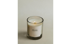 Zara Home Свеча ароматическая White Jasmine 200 г, растительный воск, аромат цветочный, Розовый