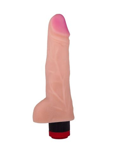 Реалистичный виброфаллос из неоскин - 22,2 см. (Цвет: телесный)