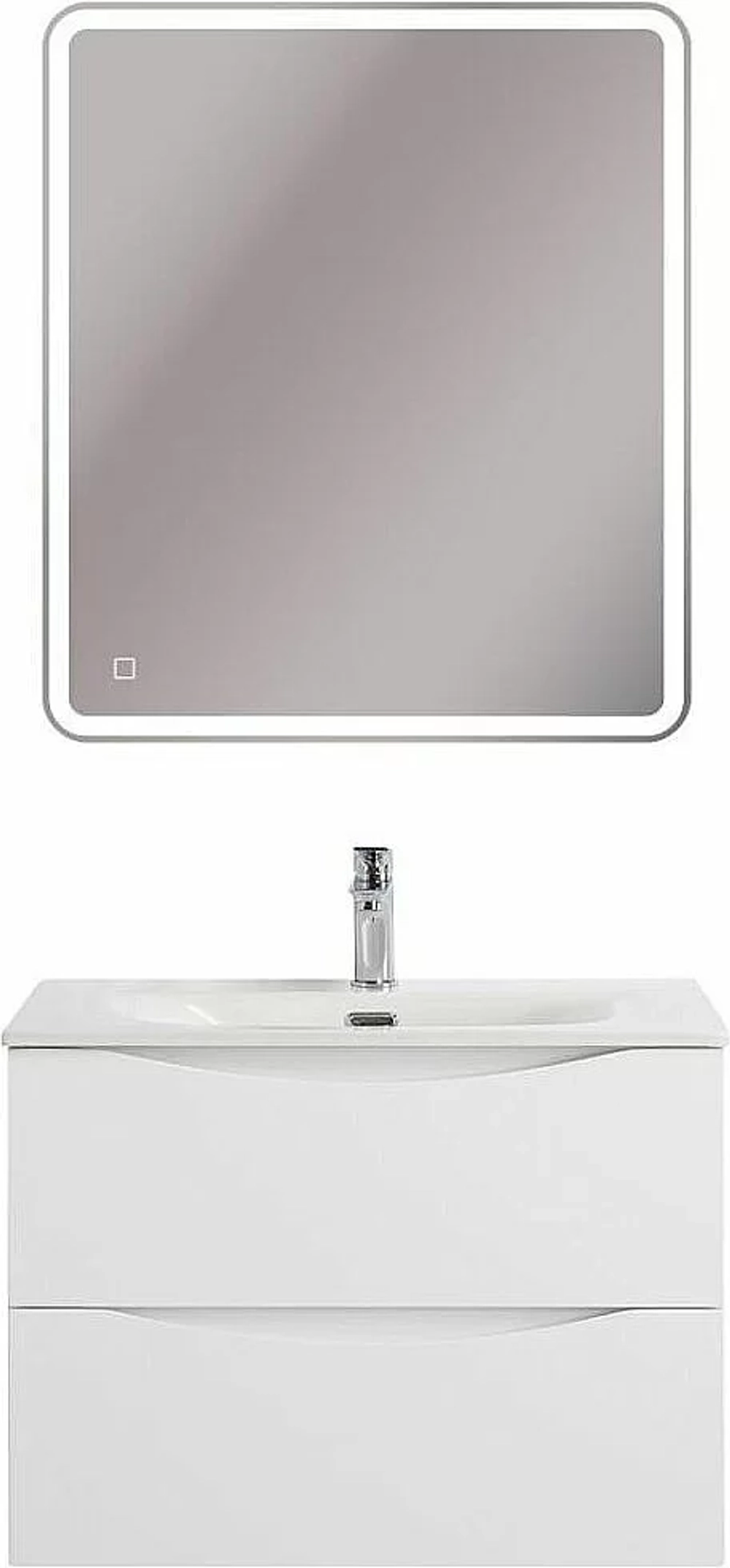 Тумба с раковиной BelBagno MARINO-CER-N-700-2C-SO-BO-P Bianco Opaco