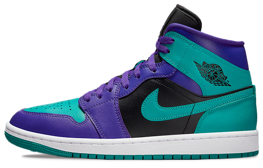 Кроссовки Jordan Air Jordan 1 Mid Black Grape (Женская размерная сетка)