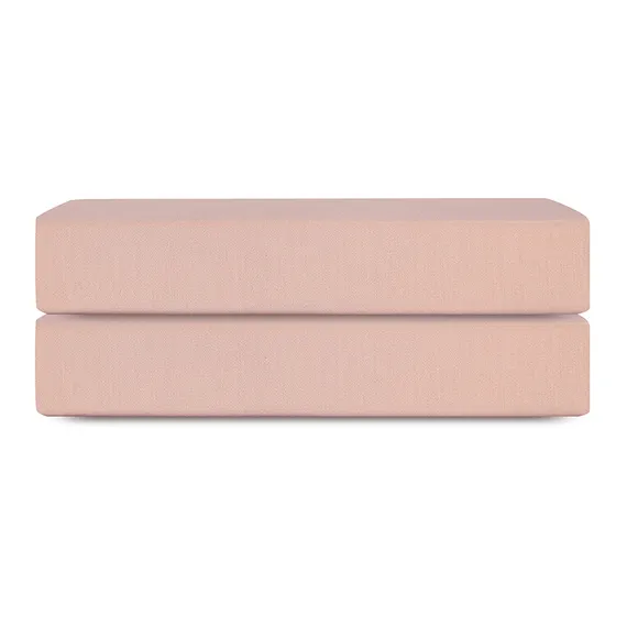 Простыня на резинке из премиального сатина цвета пыльной розы из коллекции essential, 160х200х30 см
