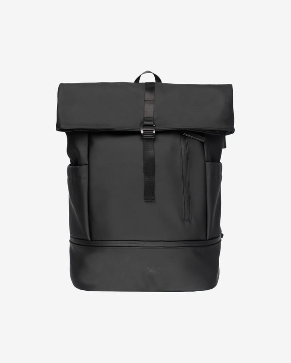 Рюкзак Roll Top Tech Leather черный - фото 1