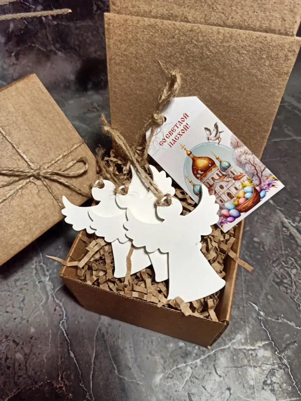 Новогодний декор ангелы 3 шт