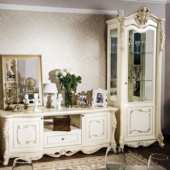 Гостиная модульная ДЖОКОНДА крем глянец