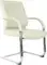 Кресло Бюрократ T-8010-LOW-V слоновая кость эко.кожа низк.спин. полозья металл хром