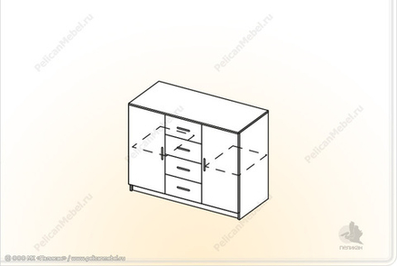 Комод Лозанна КМ-0.8