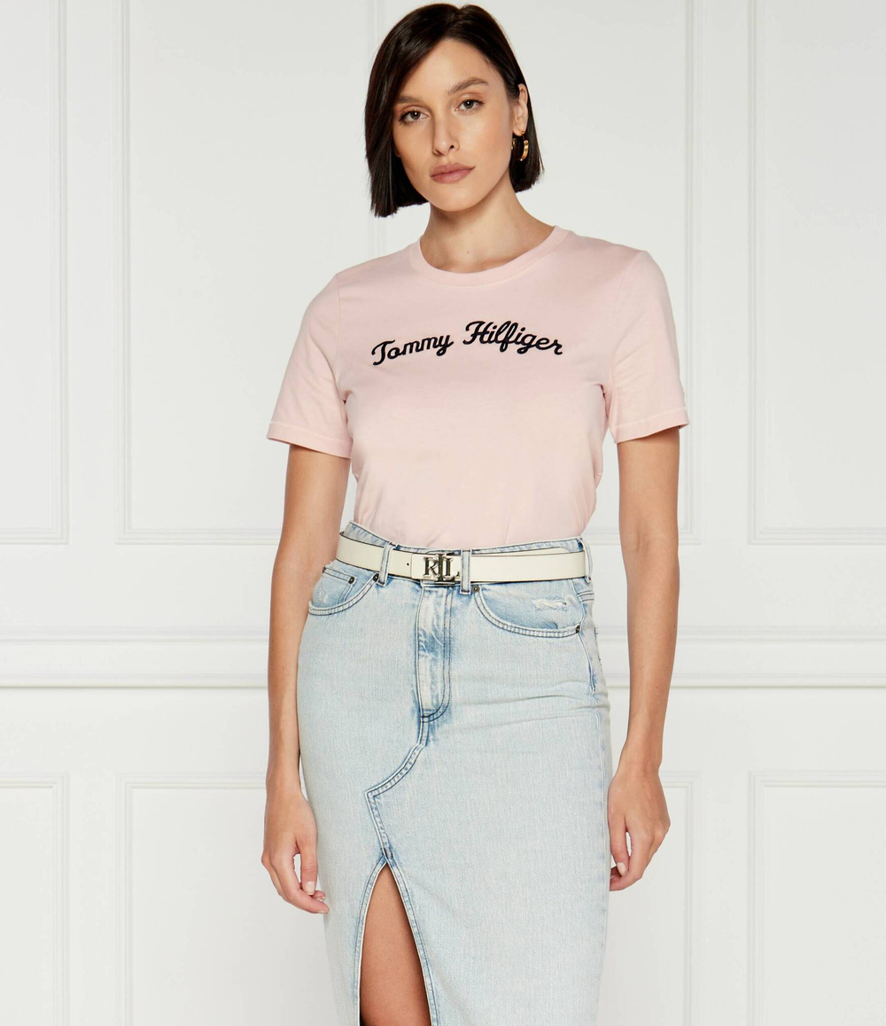 Футболка Tommy Hilfiger - пудро-розовый(WW0WW42589)