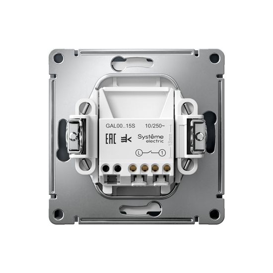 Выключатель кнопочный 1-кл. ArtGallery быстрозажим. клем. механизм грифель SE GAL000715S