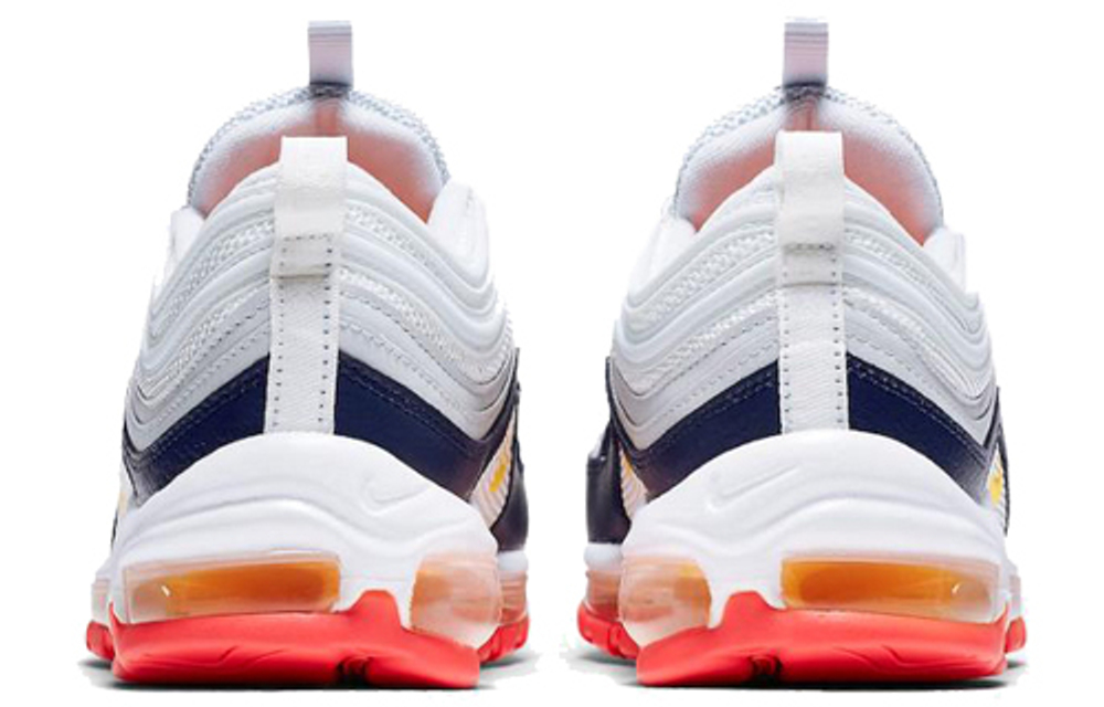 Кроссовки Nike Air Max 97 Midnight Navy Laser Orange (Женская размерная сетка)