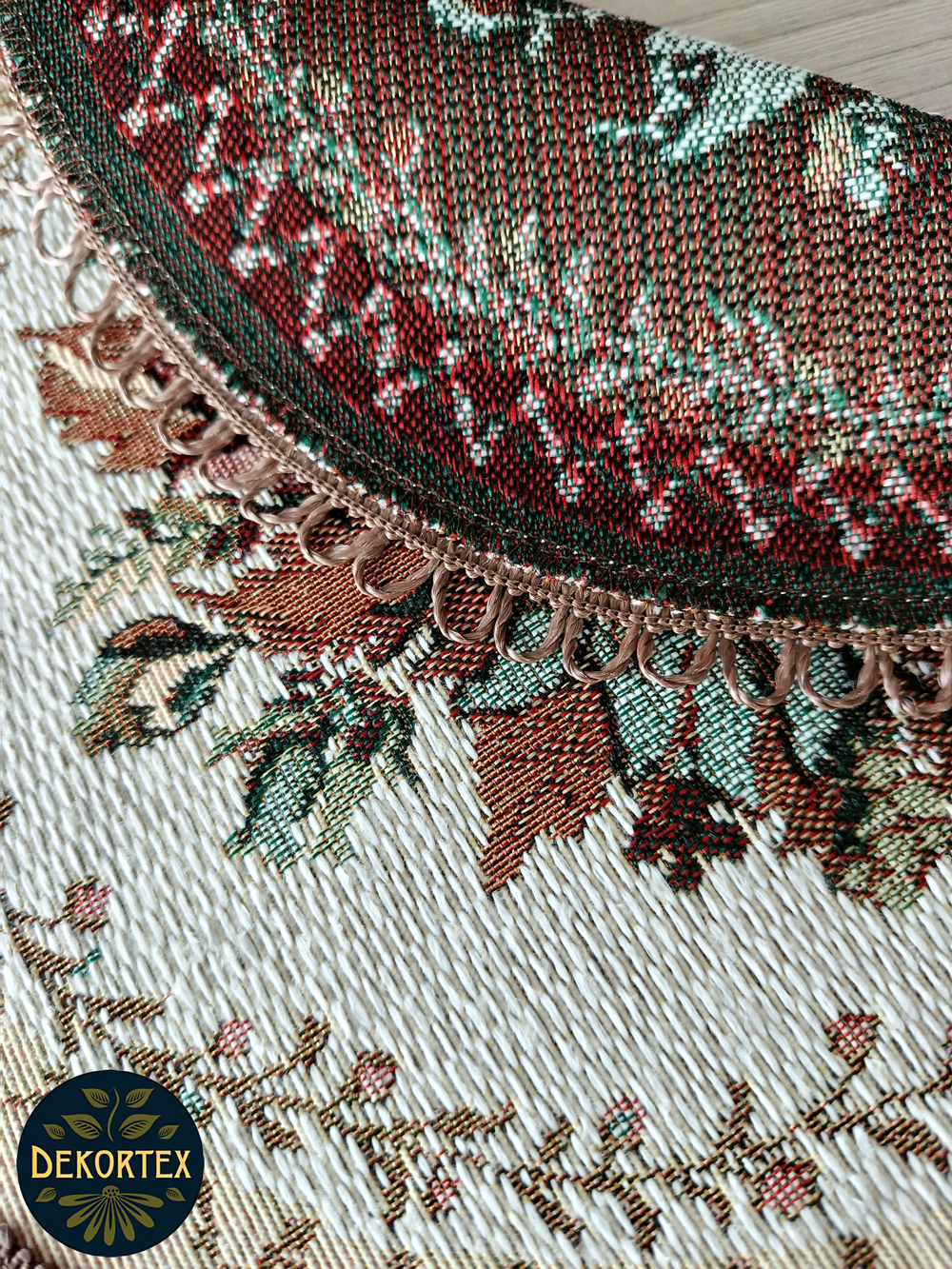 Набор декоративных гобеленовых салфеток Лето (D32 см) 2шт