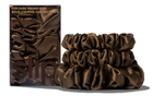 Набор резинок для волос из 100% шелка Slip Silk DARK BROWN