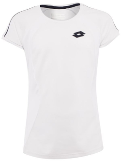 Футболка для девочки теннисная Lotto Squadra Girl Tee - brilliant white