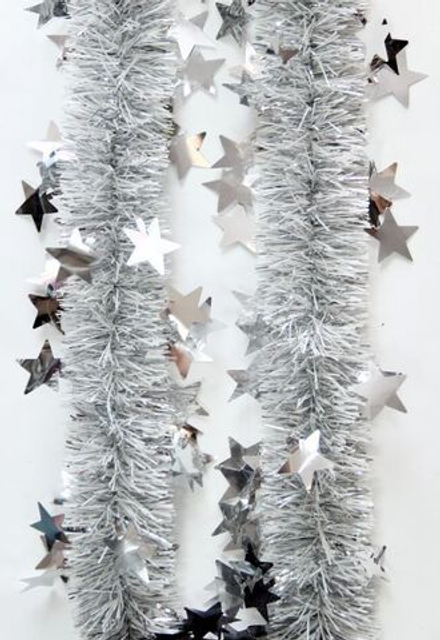 Мишура 6 слоёв 9-11х200см матовое серебро SYMTB-1622226