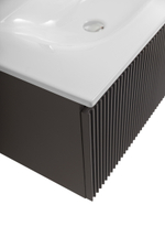 Тумба с раковиной подвесная BelBagno UNO-800-1C-SO-GSO Темно-Серый матовый, раковина белая BB-8099-80