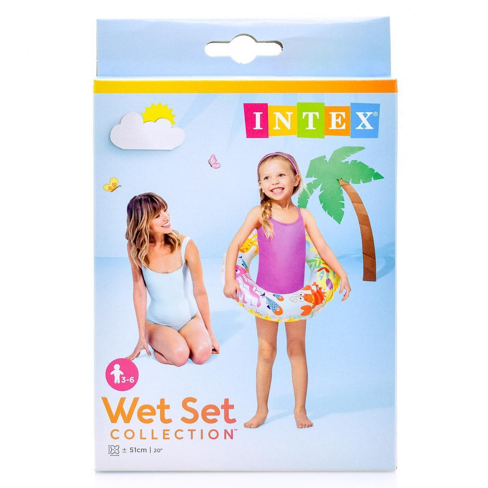 Круг для плавания 51см 3-6лет (Intex)