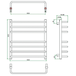 Полотенцесушитель ГРОТА ECOFORTE 63/60(-), (1 шт)