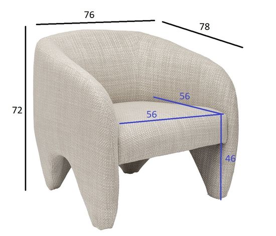ZW-23081 Кресло Molveno белое 76*78*72см
