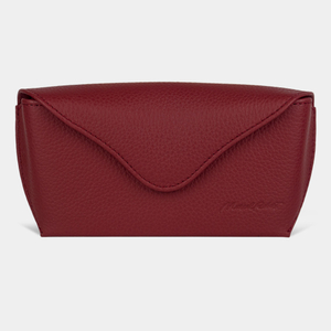 Футляр для очков Soleil из кожи теленка, вишневого цвета