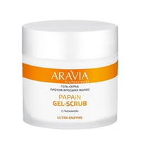 Гель-скраб против вросших волос Aravia Professional Ultra-Enzyme Papain Gel-Scrub 300мл