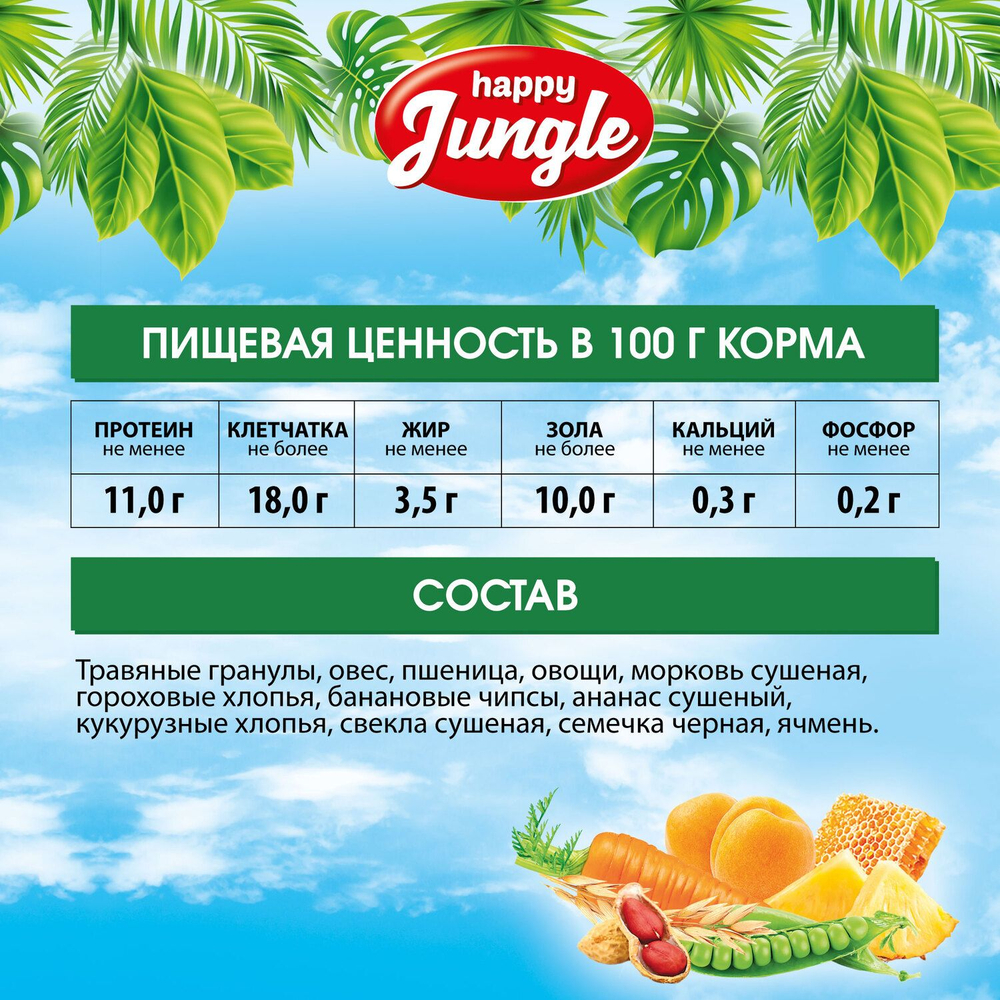 Сухой корм Happy Jungle для кроликов 400 г