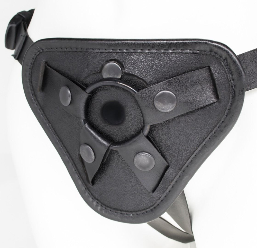 Пояс харнесс BEST UNI strap с 2 сменными насадками - 18,5 и 16 см. (Цвет: телесный с черным)