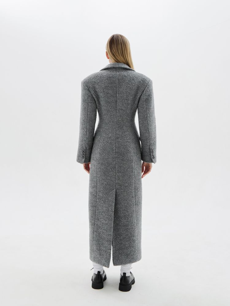 Пальто однобортное приталенное Grey