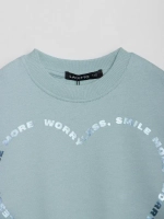 Свитшот для девочки, голубой