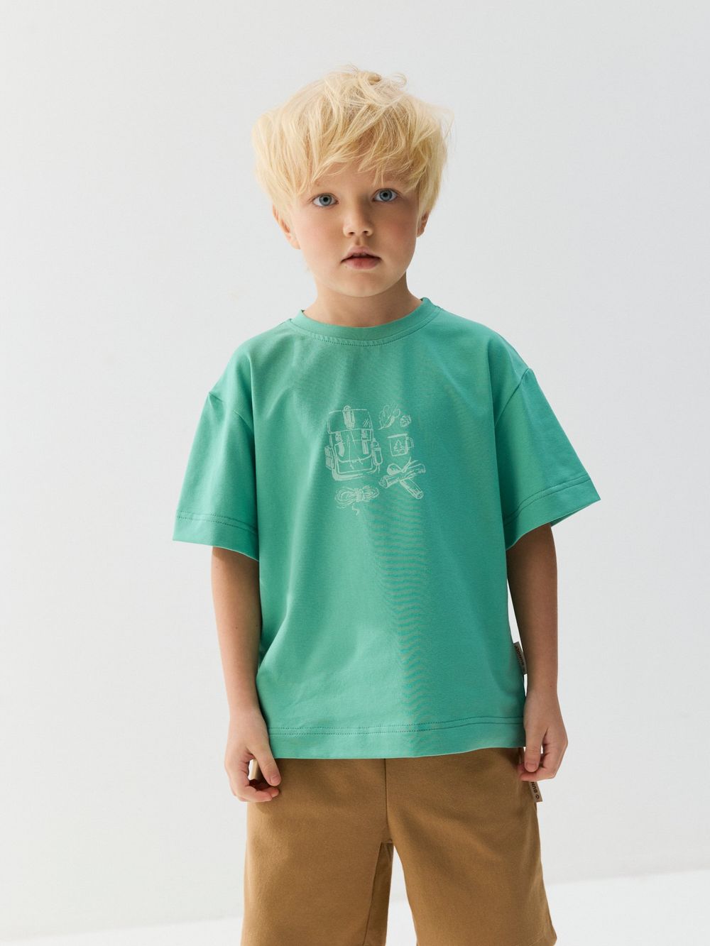 Футболка оверсайз "Зеленая мята" с принтом