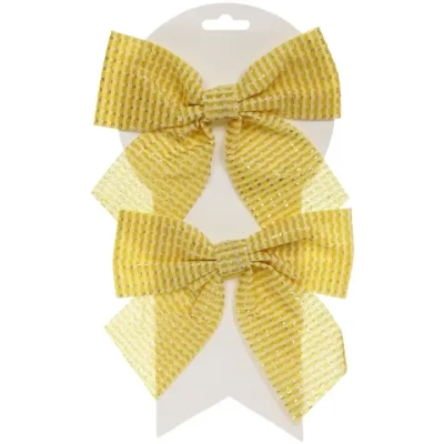 Бант на ёлку «Волшебство» 15*15 cм (набор 2 шт), Золото