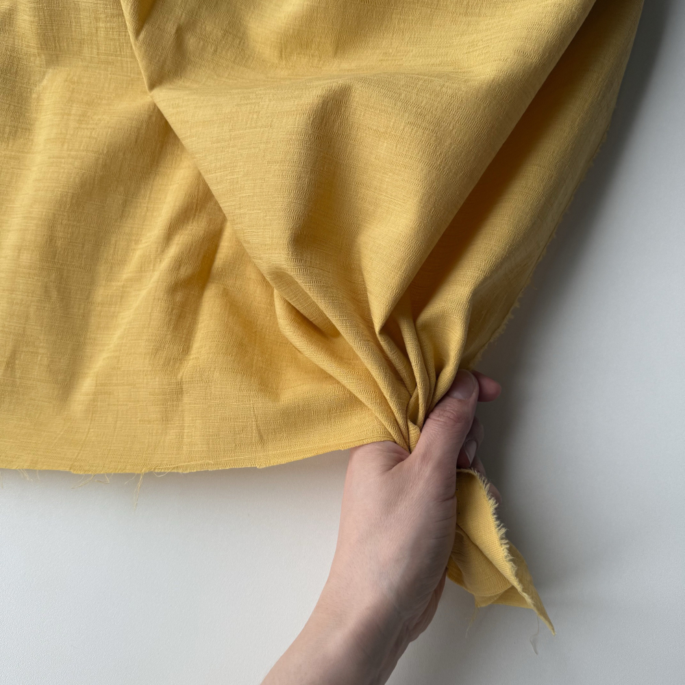 Фактурный хлопок «Рельеф» Золотисто-желтый