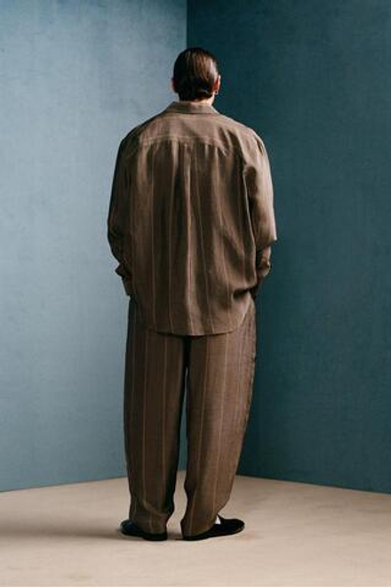 ZARA X WILLY CHAVARRIA ЖАККАРДОВЫЕ БРЮКИ, СЕРО-ЗЕЛЕНЫЙ