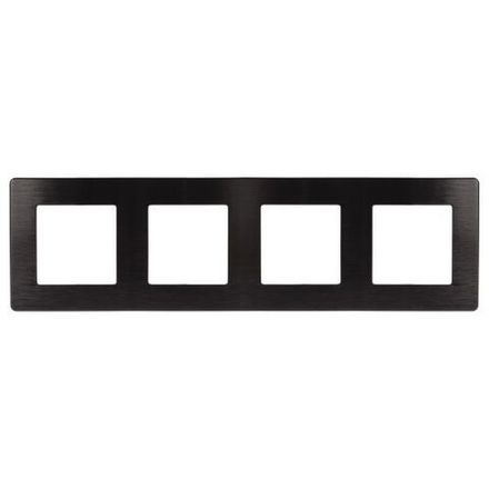 Рамка 4-м 12-5104-06 сатин черн. Эра Б0052534