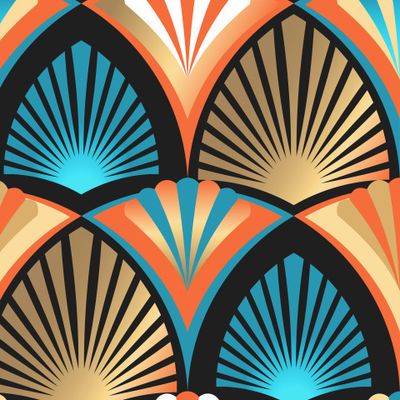 Пальмовые листья в стиле ArtDeco, 3