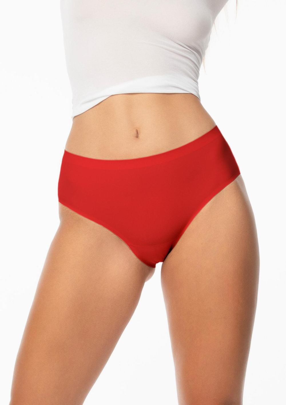 Трусики-бразилиана Cheekie (Размер: M) (Цвет: красный)