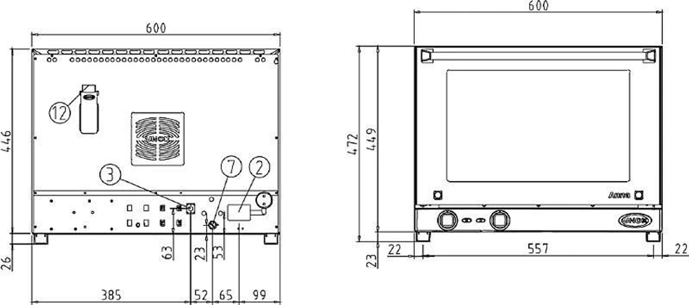 Печь конвекционная электрическая Unox XF 023