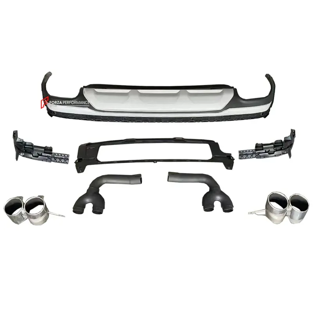 Диффузор с насадками на выхлоп для AUDI Q7 4M Рестайлинг 2019 - 2024 Ауди