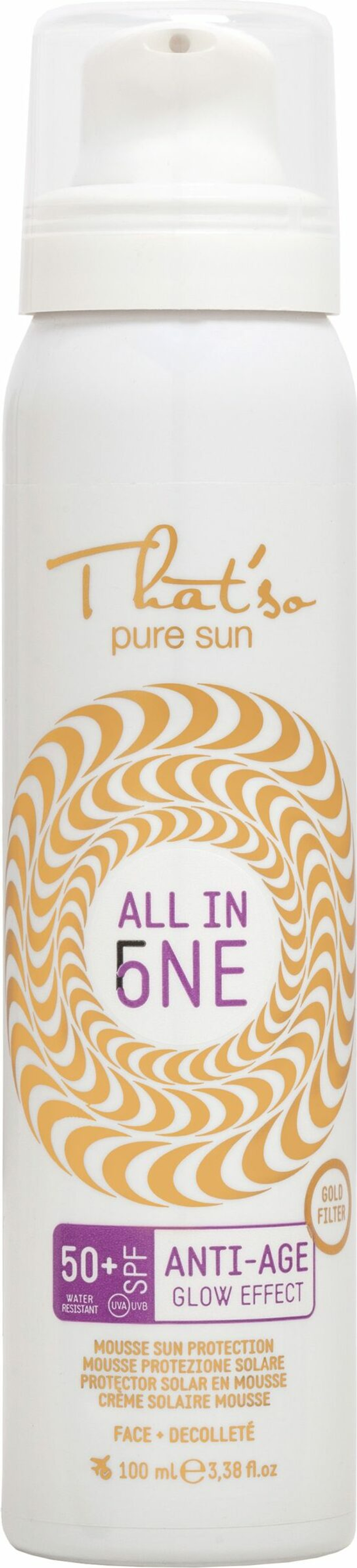 Антивозрастной солнцезащитный мусс 100 мл/ALL IN ONE SPF 50+ ANTI-AGE – MOUSSE SUN PROTECTION