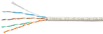 Кабель витая пара U/UTP 5e кат. 4 пары Cabeus UTP-4P-Cat.5e-SOLID-LSZH-GY-LIGHT-100