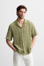 Рубашка jacquard с геометрическим узором